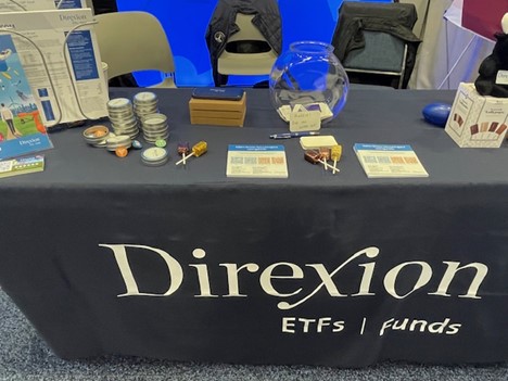 Magnets and candy attract at the Direxion booth