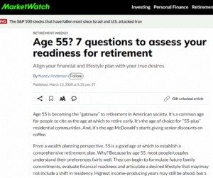 MarketWatch Webpage