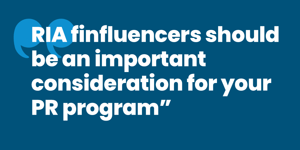 Importance of RIA finfluencers in PR