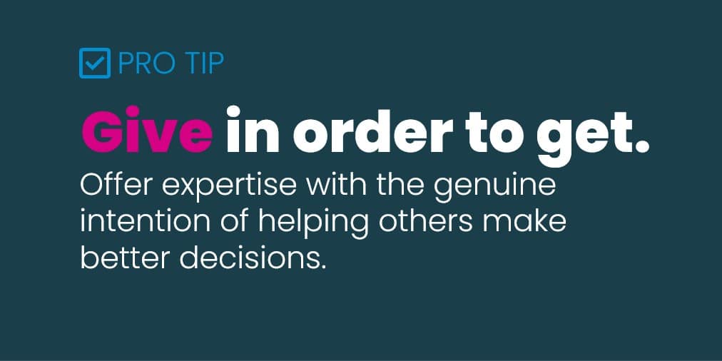 Pro tip graphic reading “Know the pain to be indispensable.” with the subtext “Understand what keeps your clients up at night — then show up with solutions, not just services.”